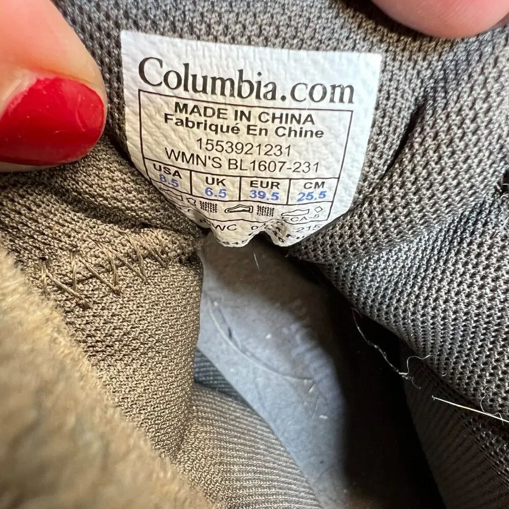 Columbia Sierra Summette Shorty Winter Boot Women's Size 8.5 Brown Suede 200Gram